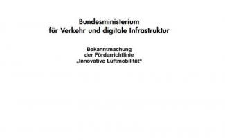 Förderrichtlinie "Innovative Luftmobilität"