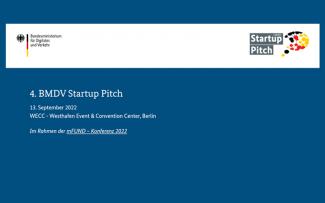 4. BMDV Startup Pitch - Drei Minuten für IHRE Idee
